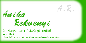 aniko rekvenyi business card