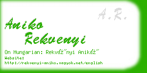 aniko rekvenyi business card